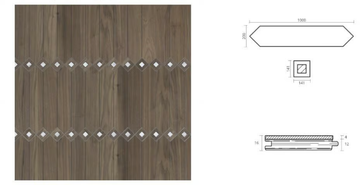 SPECIAL PANEL MATITA INSTALLATION 121 - Inlaid 3 layers wooden parquet by FOGLIE D'ORO - view 3
